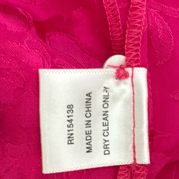 STAUD XS Alyssa Damask Tonal Floral Pocket Front Button Up Shirt in Peony - Picture 11 of 11